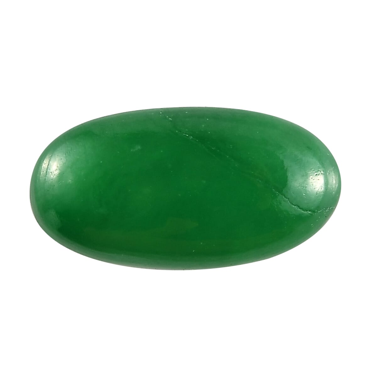 AAA Dyed Green Jade Oval 10x5 mm 1.39 Ct.