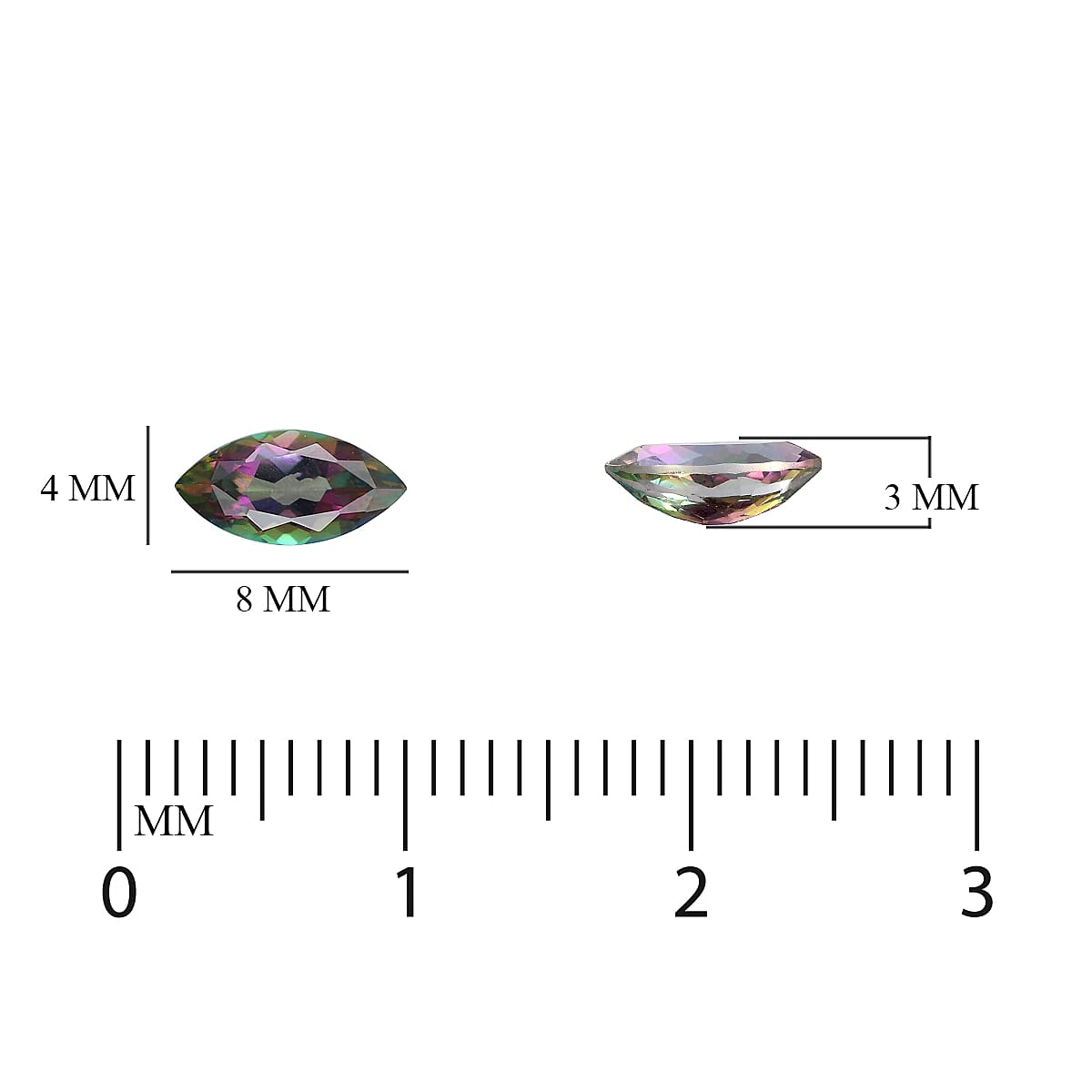 Mystic Topaz Marquee 8x4 mm 1.30 Ct.