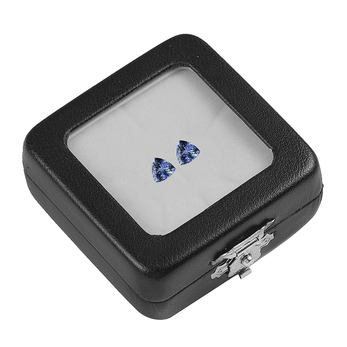 Set of 2 - Peacock Tanzanite Trillion 4.5 mm 0.69 Ct.