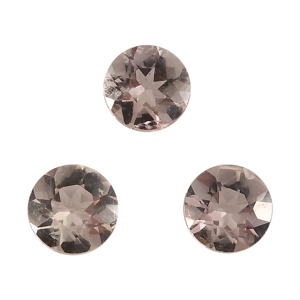 Set of 3 - Pink Imperial Topaz Round 3.5 mm 0.48 Ct.