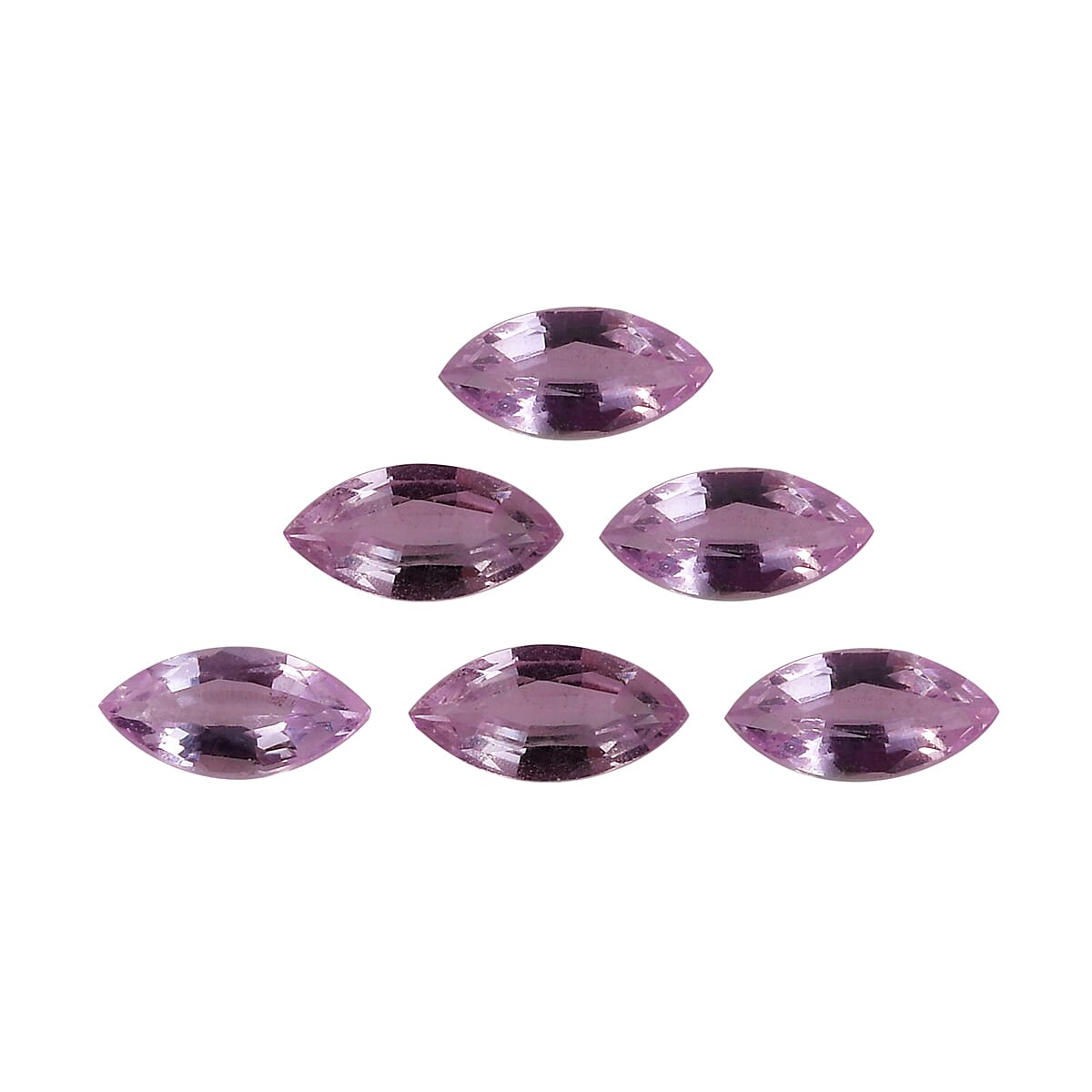 Set of 6 - Multi Sapphire Marquee 4x2 mm 0.53 Ct.