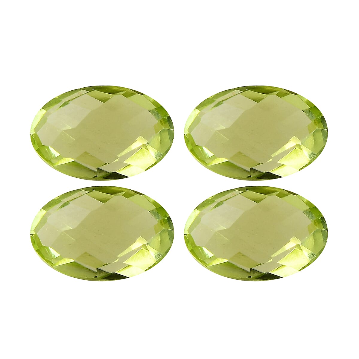 Set of 4 - Hebei Peridot Oval 6x4 mm 1.79 Ct.
