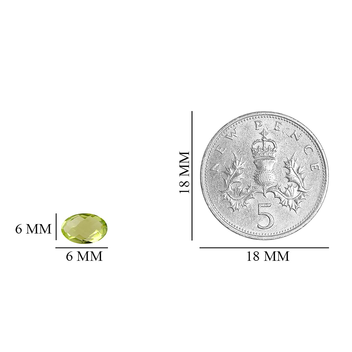 Set of 4 - Hebei Peridot Oval 6x4 mm 1.79 Ct.