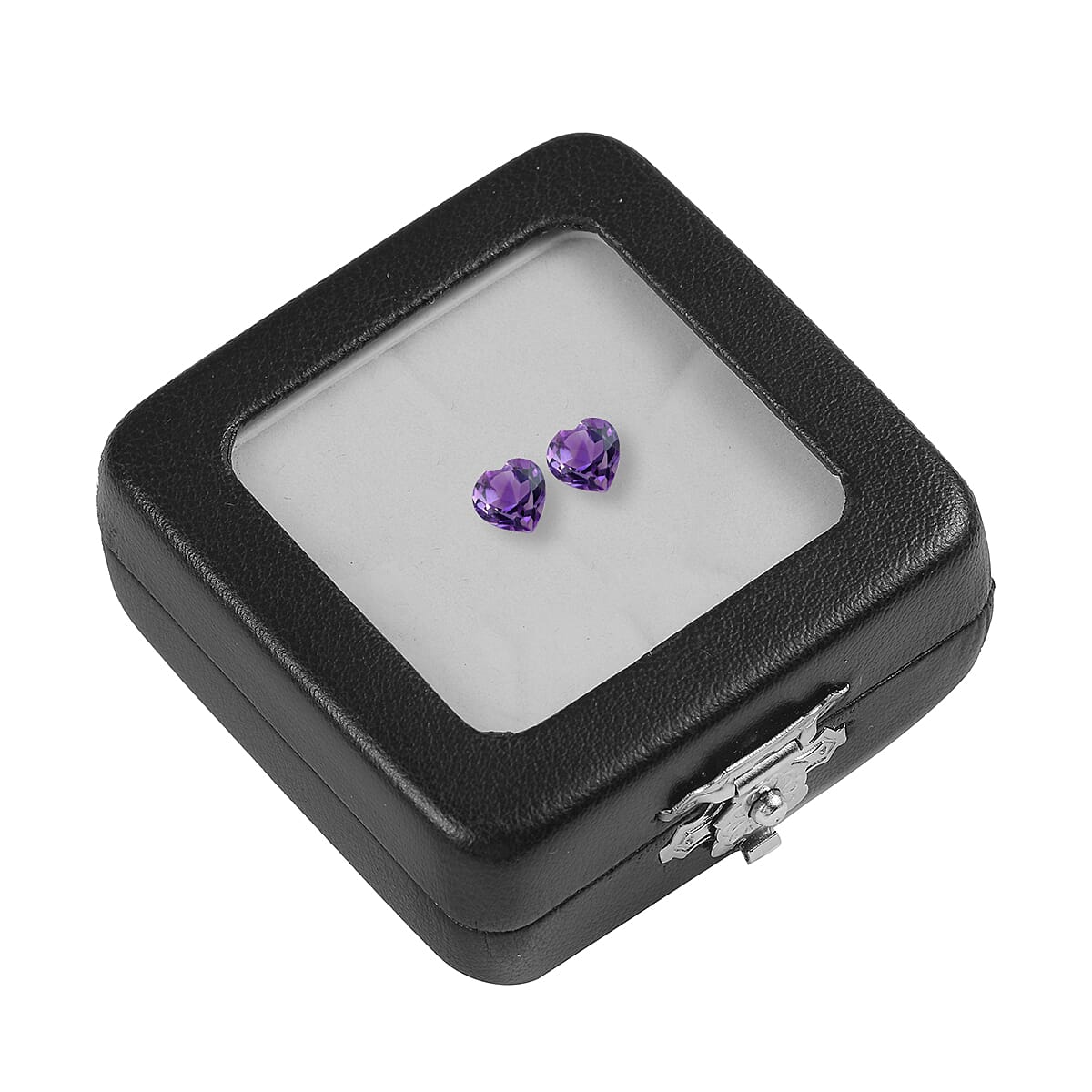 Set of 2 - AA Pink Amethyst Heart 7 mm 2.03 Ct.