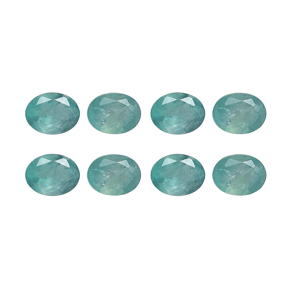 Set of 8 - AAA Grandidierite Oval 4x3 mm 1.23 Ct.