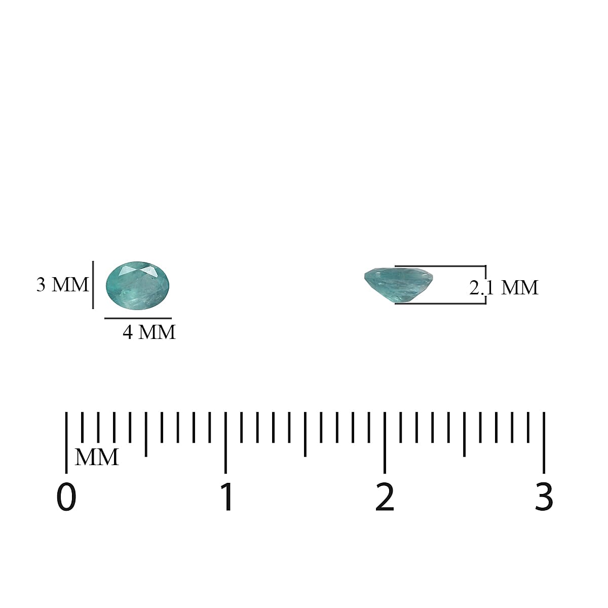 Set of 8 - AAA Grandidierite Oval 4x3 mm 1.23 Ct.
