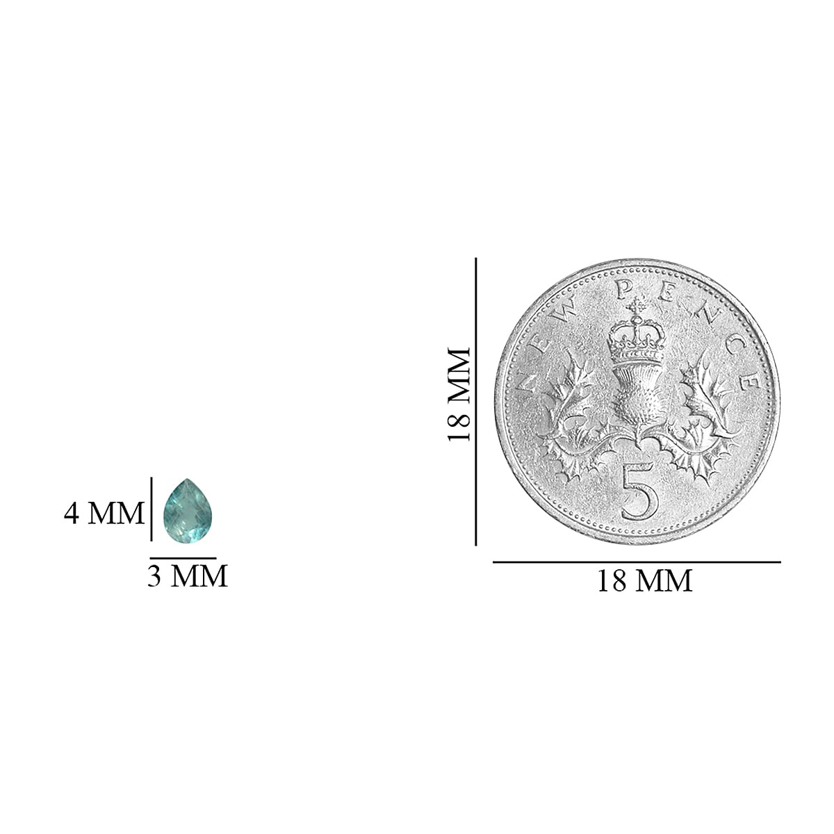 Set of 4 - AAA Grandidierite Pear 4x3 mm 0.55 Ct.