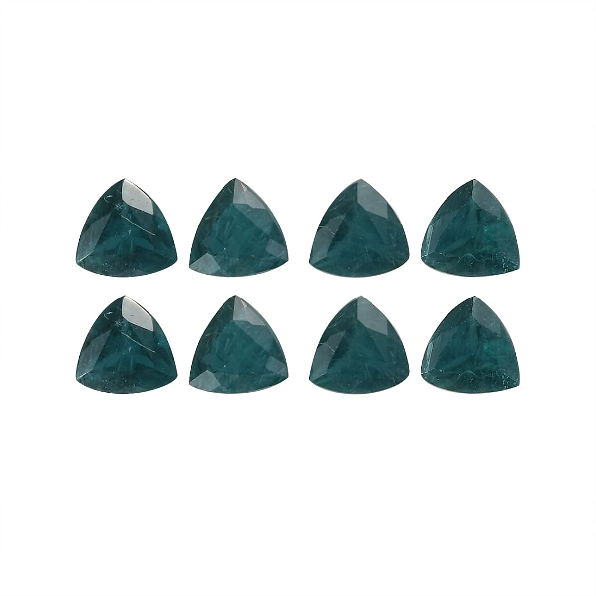 Set of 4 - AAA Grandidierite Trillion 4 mm 1.66 Ct.