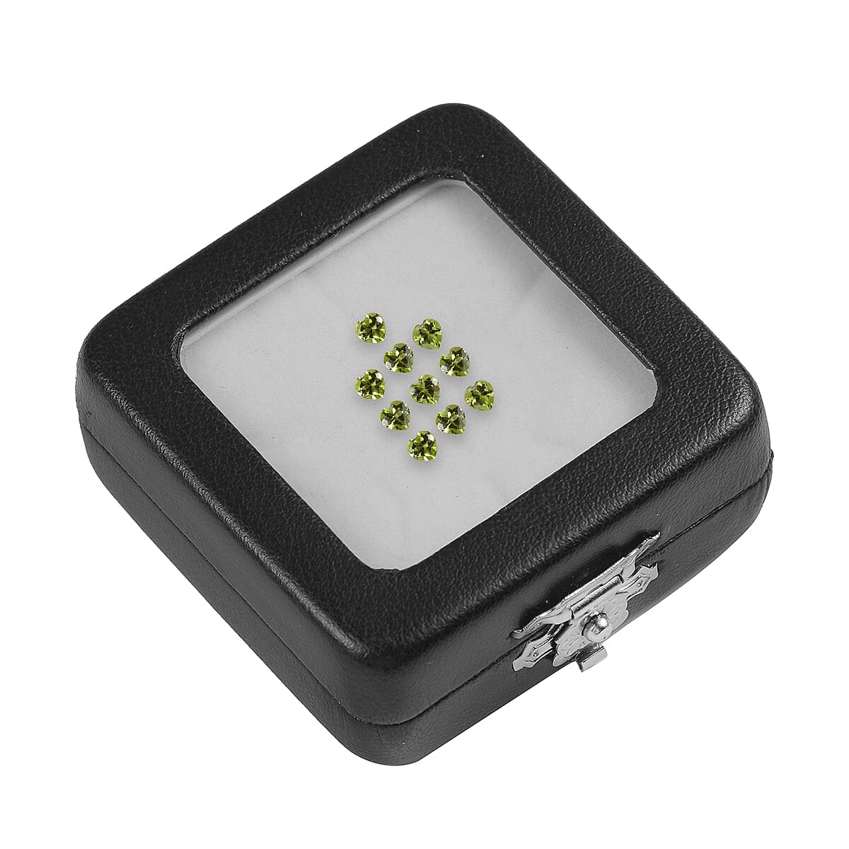 Set of 10 - Peridot Arizona Heart 4 mm 2.60 Ct.