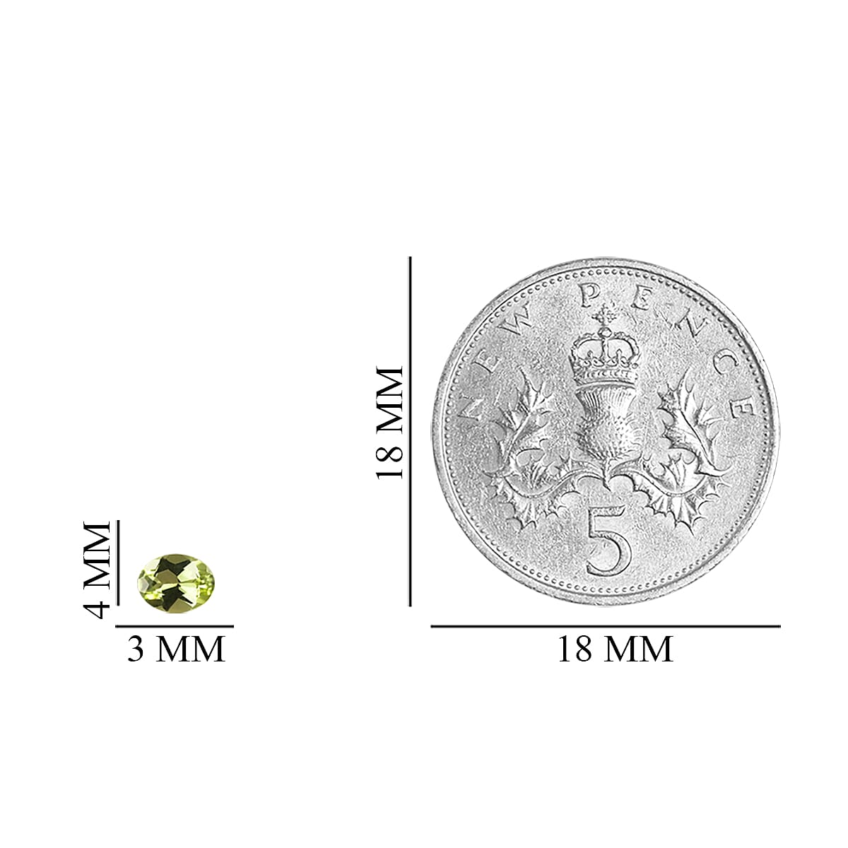 Set of 10 - Hebei Peridot Oval 4x3 mm 1.64 Ct.