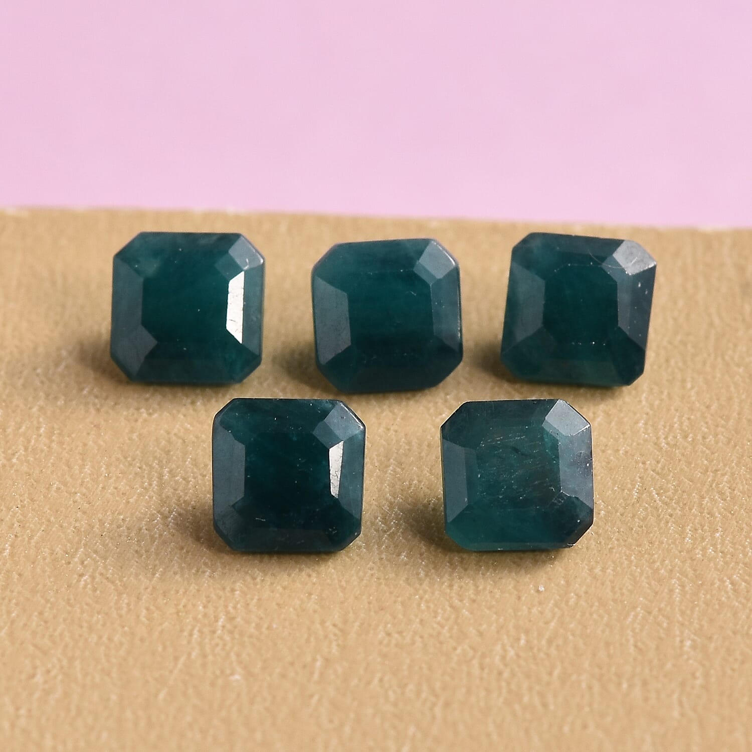 Set of 5 - Teal Grandidierite Octagon 4x4 mm 1.50 Ct.