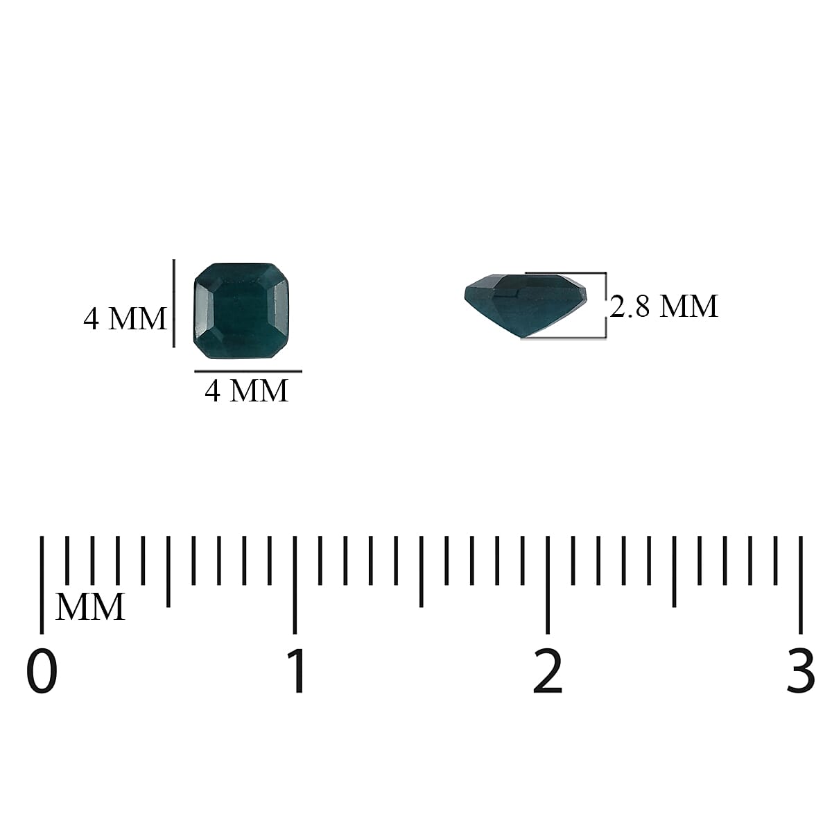 Set of 5 - Teal Grandidierite Octagon 4x4 mm 1.50 Ct.