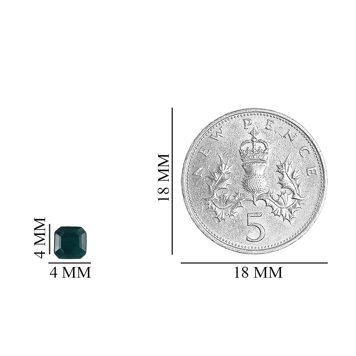 Set of 5 - Teal Grandidierite Octagon 4x4 mm 1.50 Ct.