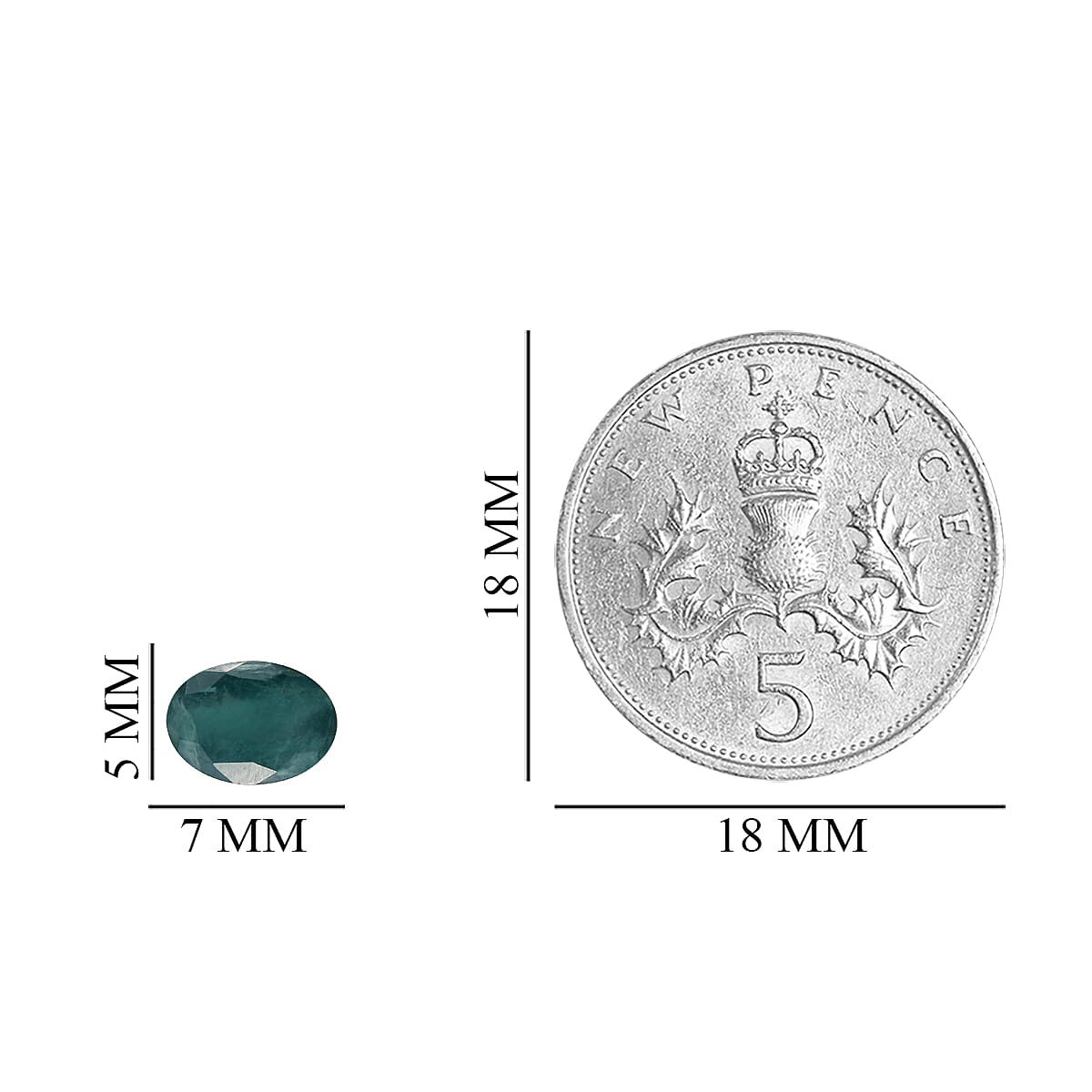 Teal Grandidierite Oval 7x5 mm 0.71 Ct.