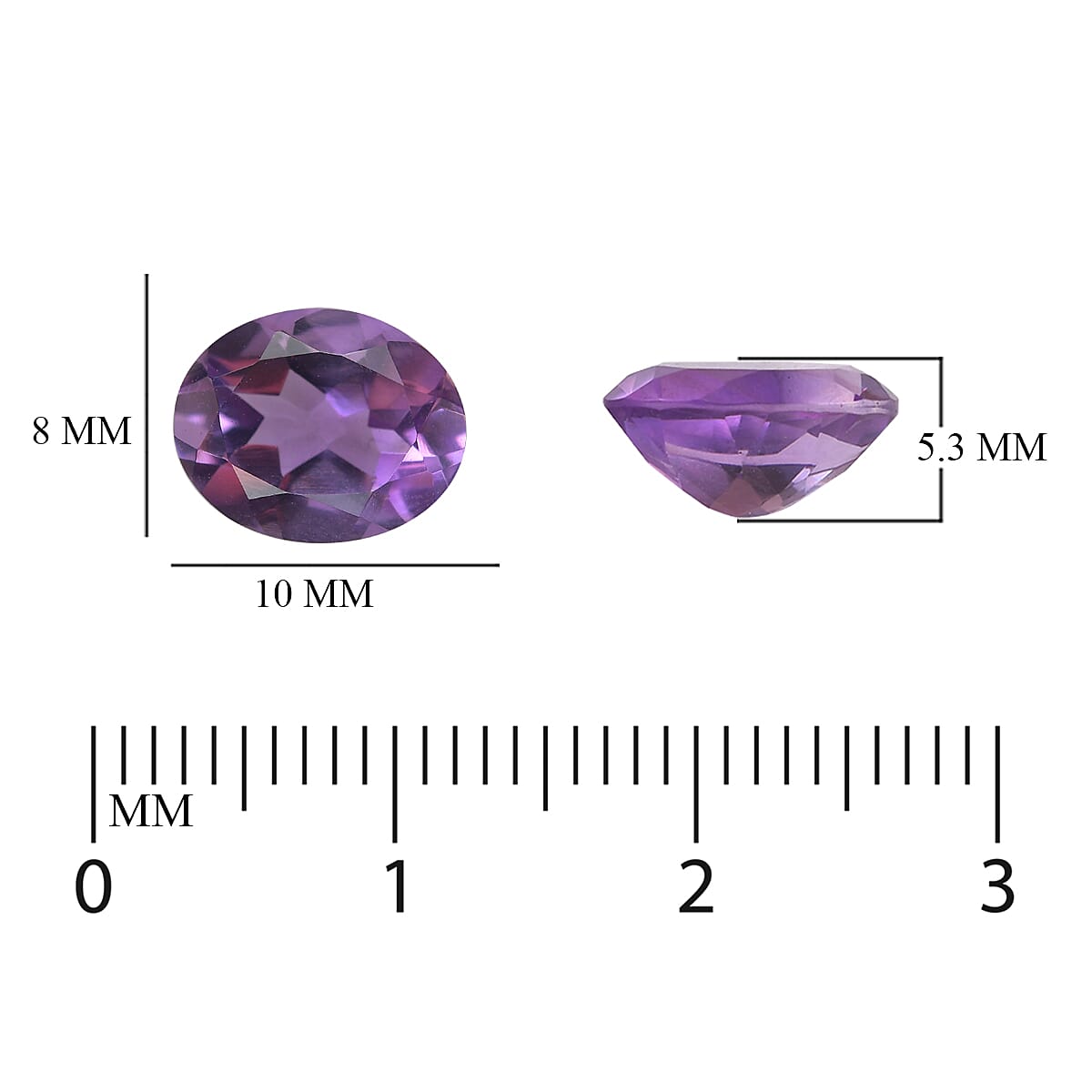 Bolivian Amethyst Oval 10x8 mm 2.16 Ct.