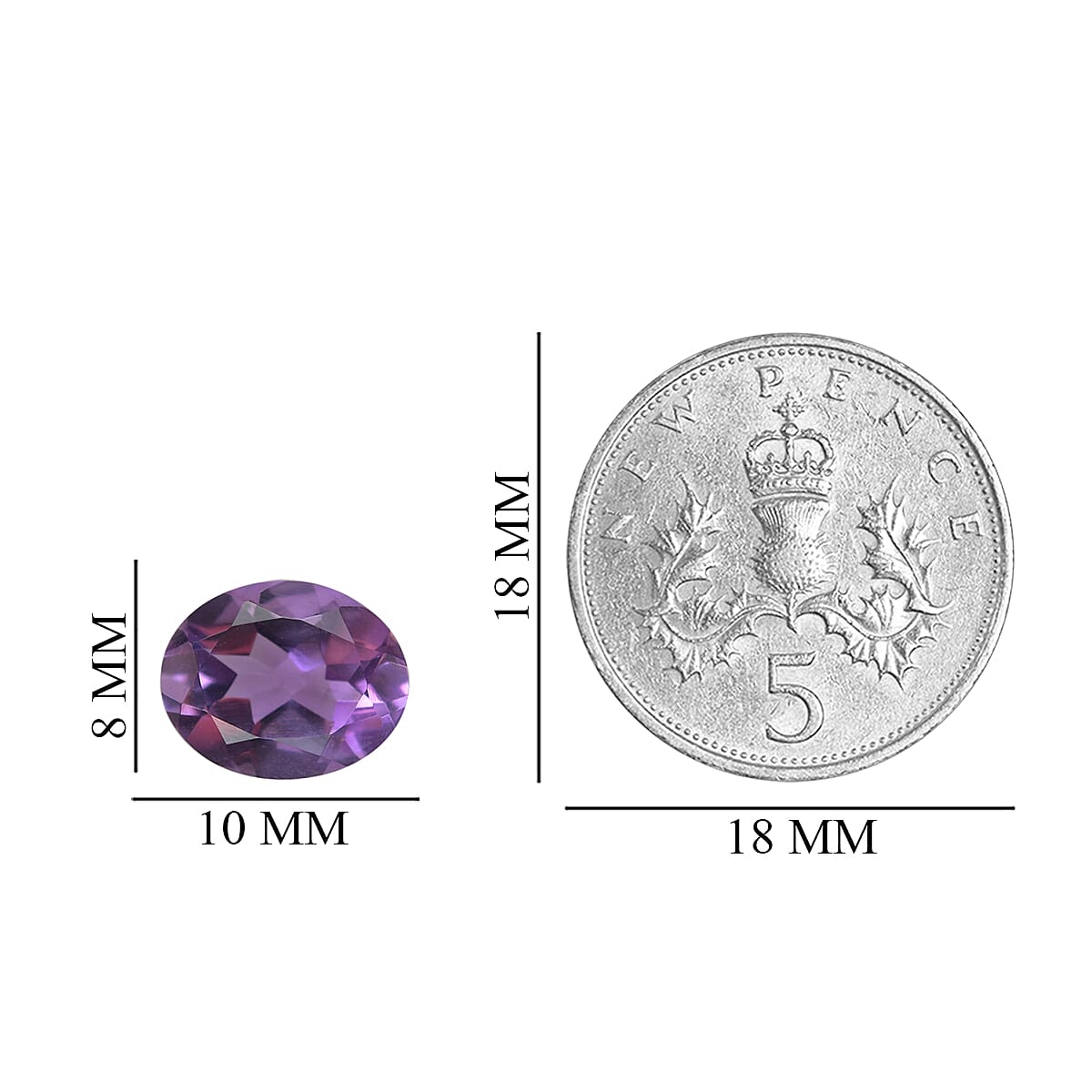 Bolivian Amethyst Oval 10x8 mm 2.16 Ct.