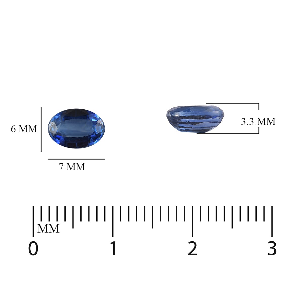 Set of 2 - Kyanite Oval 7x5 mm 1.90 Ct.