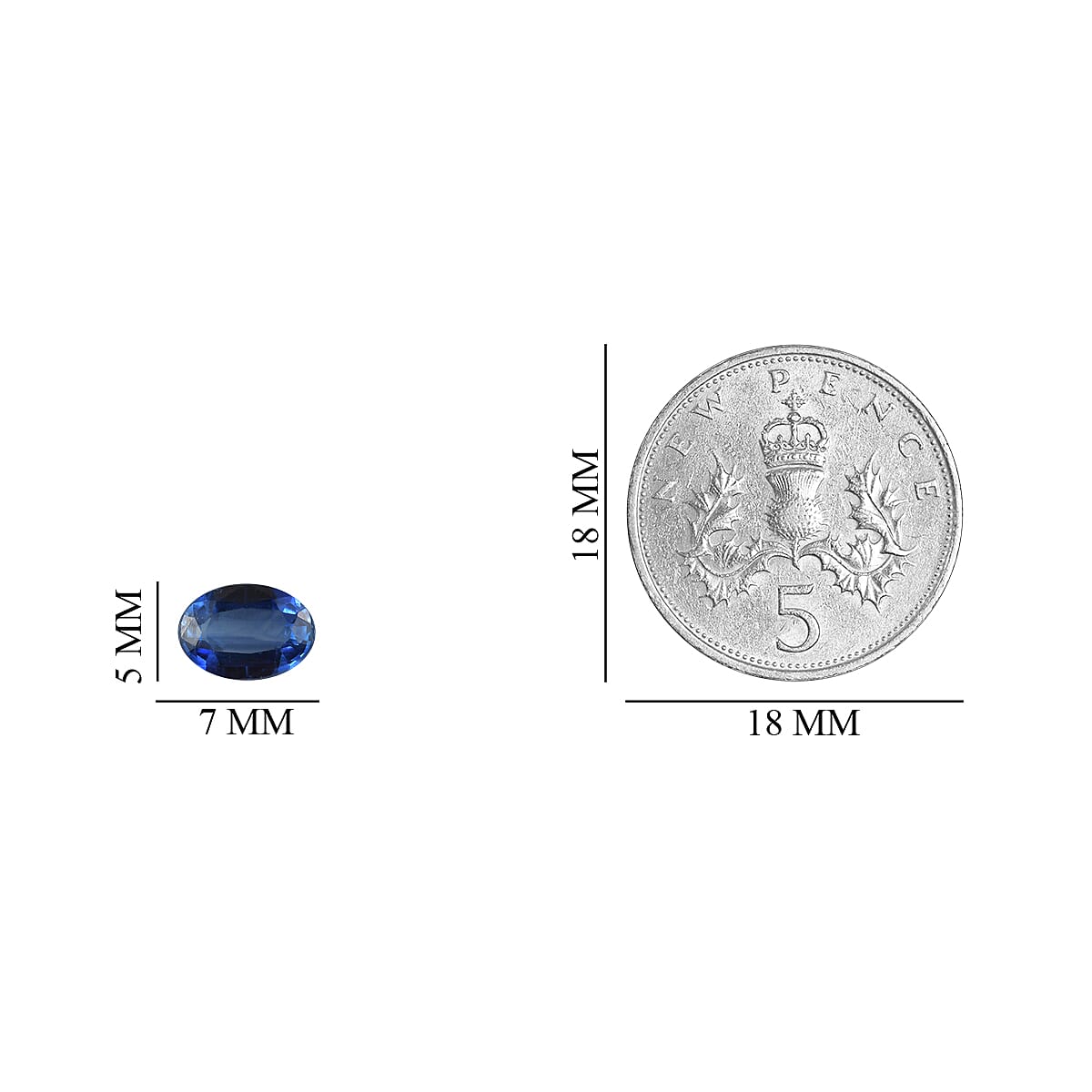 Set of 2 - Kyanite Oval 7x5 mm 1.90 Ct.