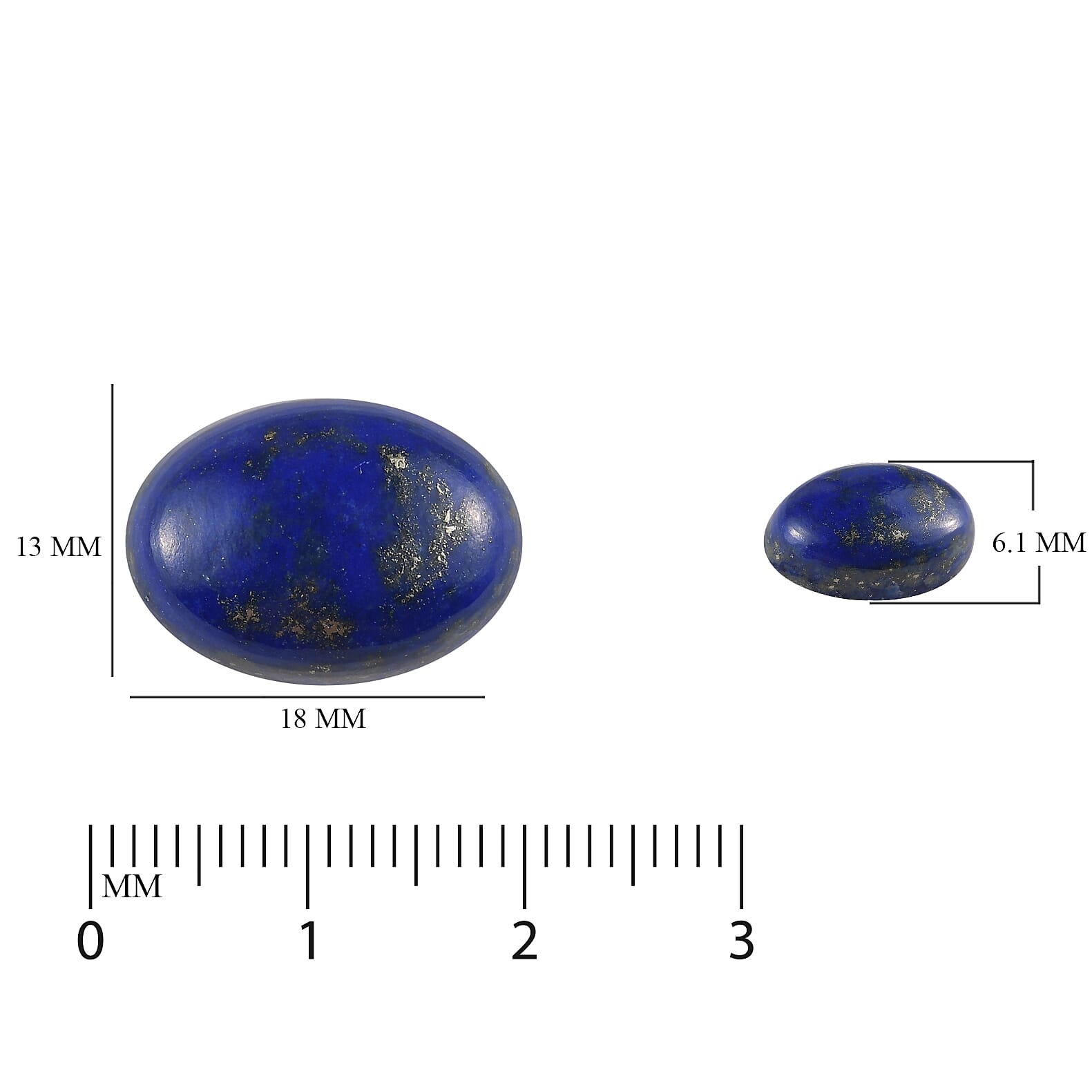 Lapis Lazuli Oval 18x13 mm 11.74 Ct.