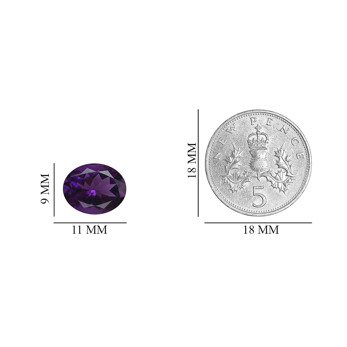 AAA Mashamba Amethyst Oval 11x9 mm 3.09 Ct.