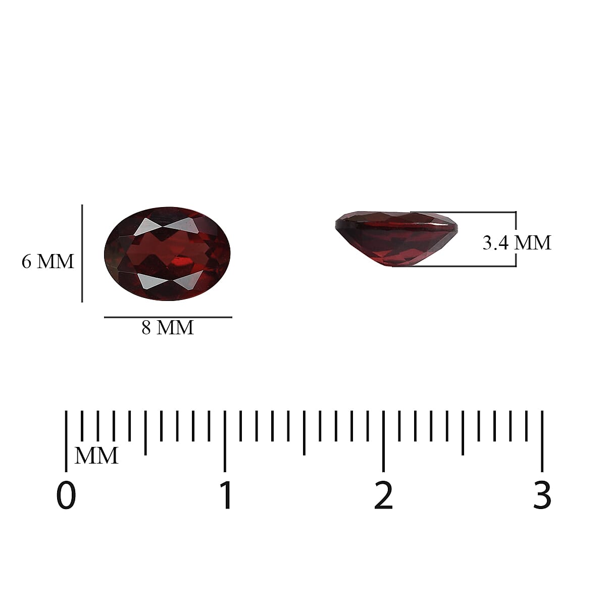 Mozambique Garnet Oval 8x6 mm 1.18 Ct.