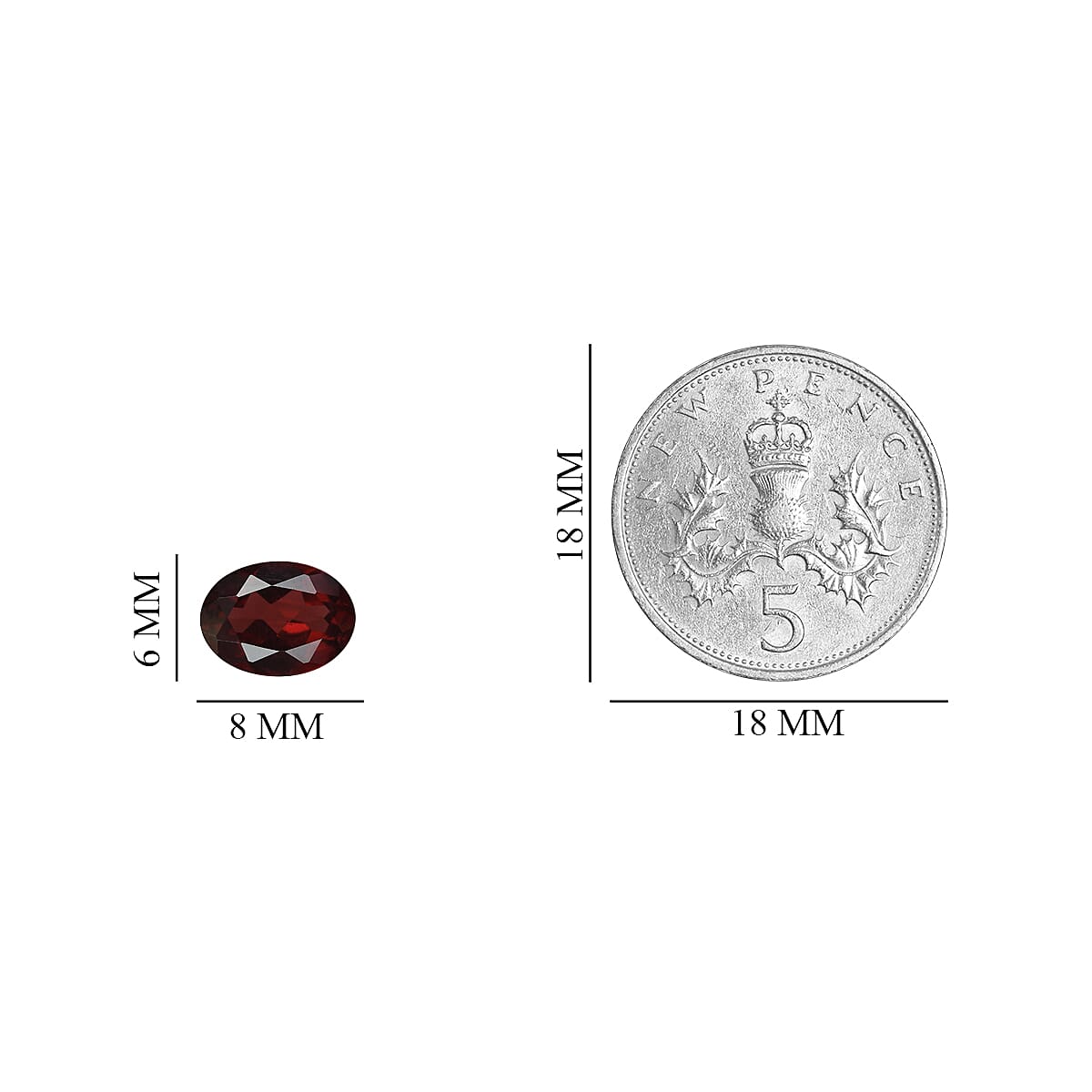 Mozambique Garnet Oval 8x6 mm 1.18 Ct.