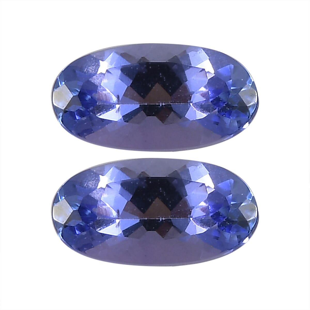 Set of 2 - Tanzanite Oval 6x3 mm 0.64 Ct.