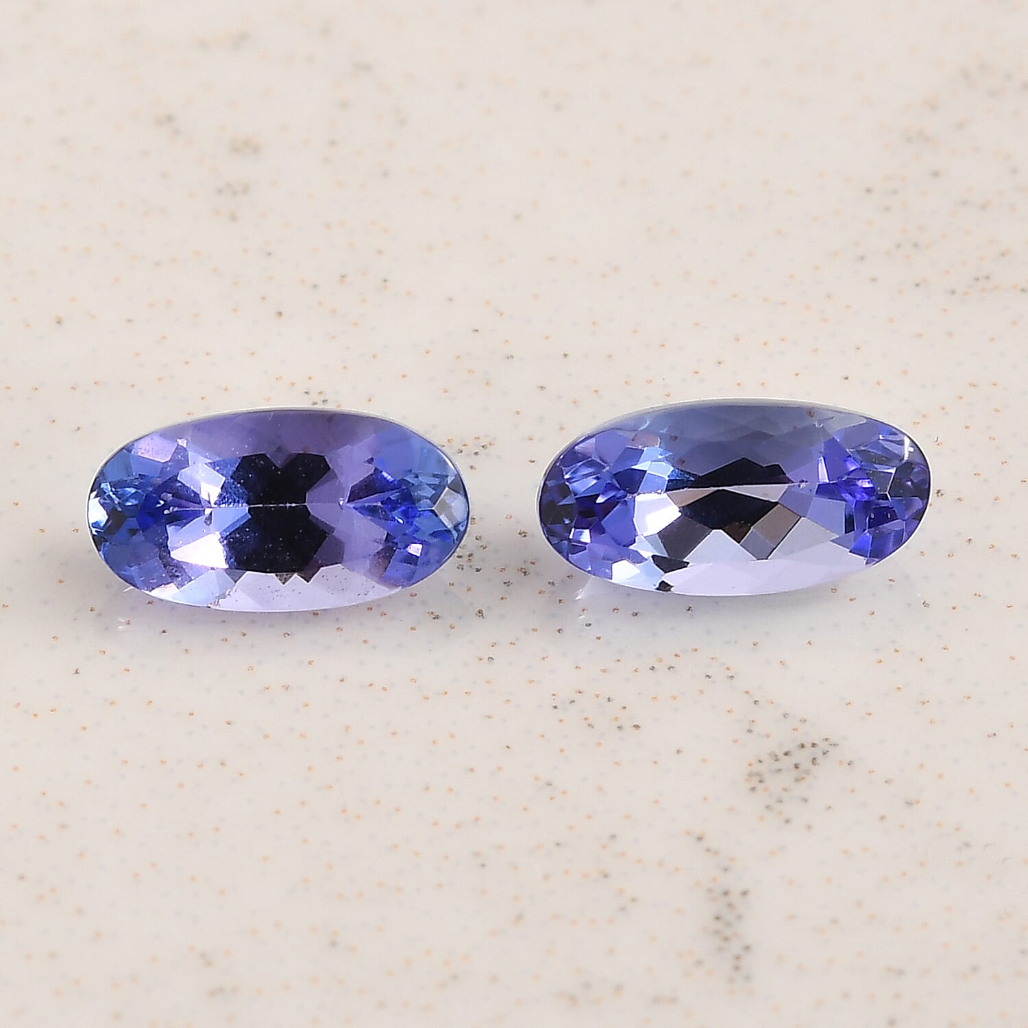 Set of 2 - Tanzanite Oval 6x3 mm 0.64 Ct.