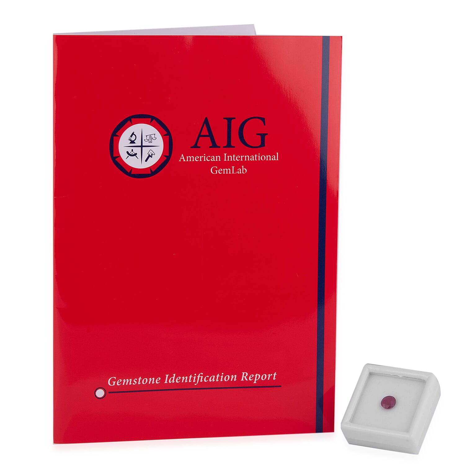 AIG Certified Ruby Round Size 8.17X8.17X.43 mm Varies 2.05 Ct