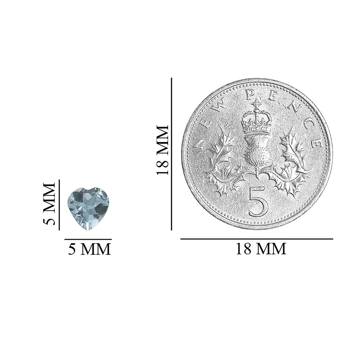 Espirito Santo Aquamarine Heart 5.0mm