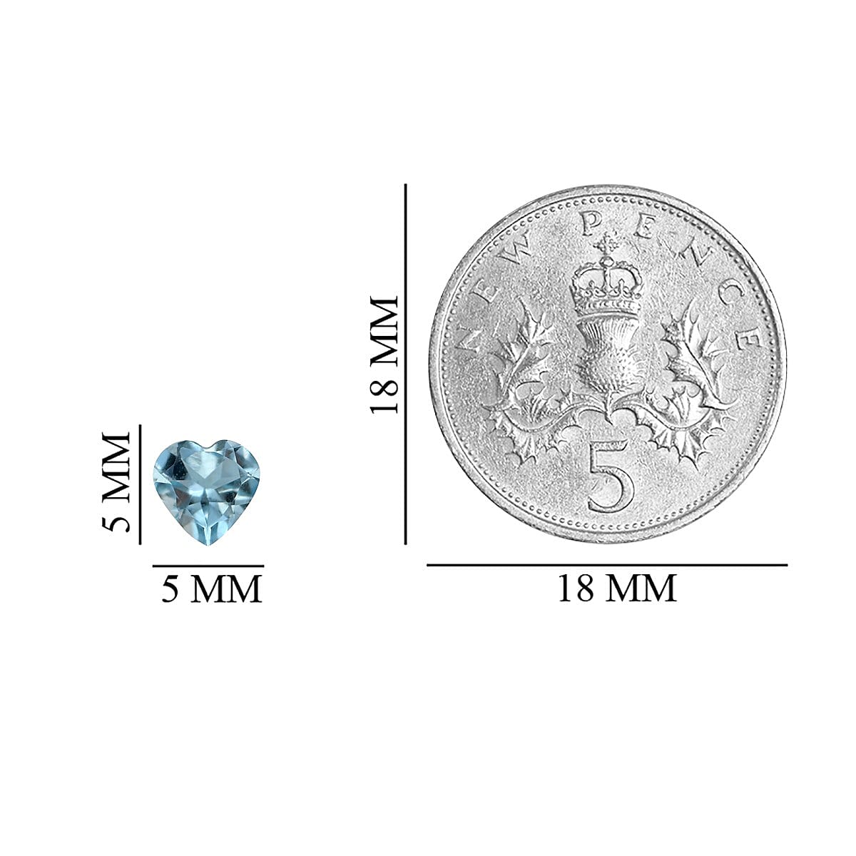 AAA Espirito Santo Aquamarine Heart 5.0mm