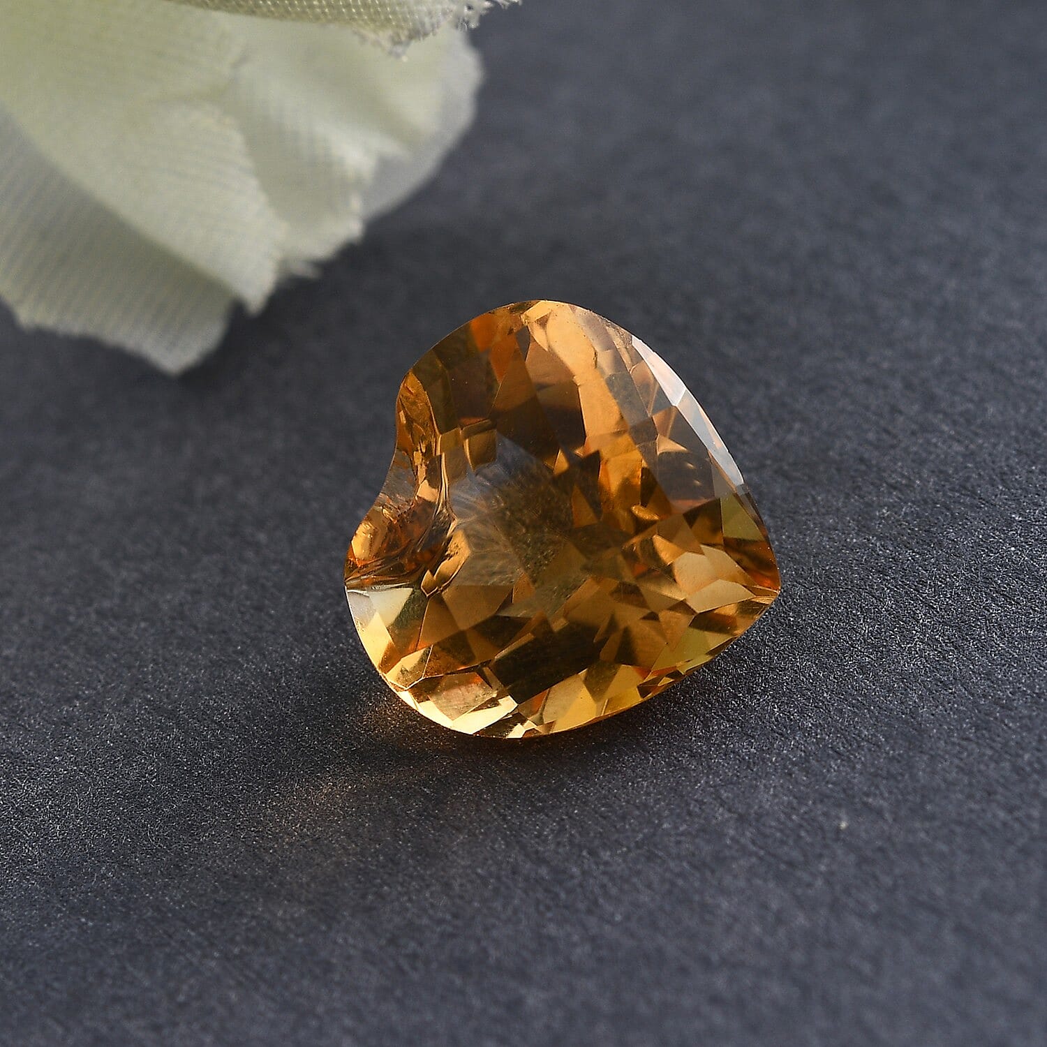 AA Citrine Heart 12.0mm 4.54 Ct