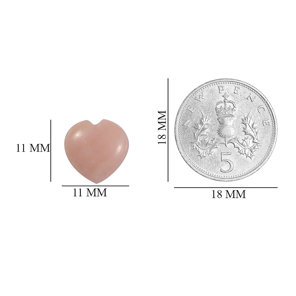 Pink Opal  Heart 11.0 mm 3.31 Ct