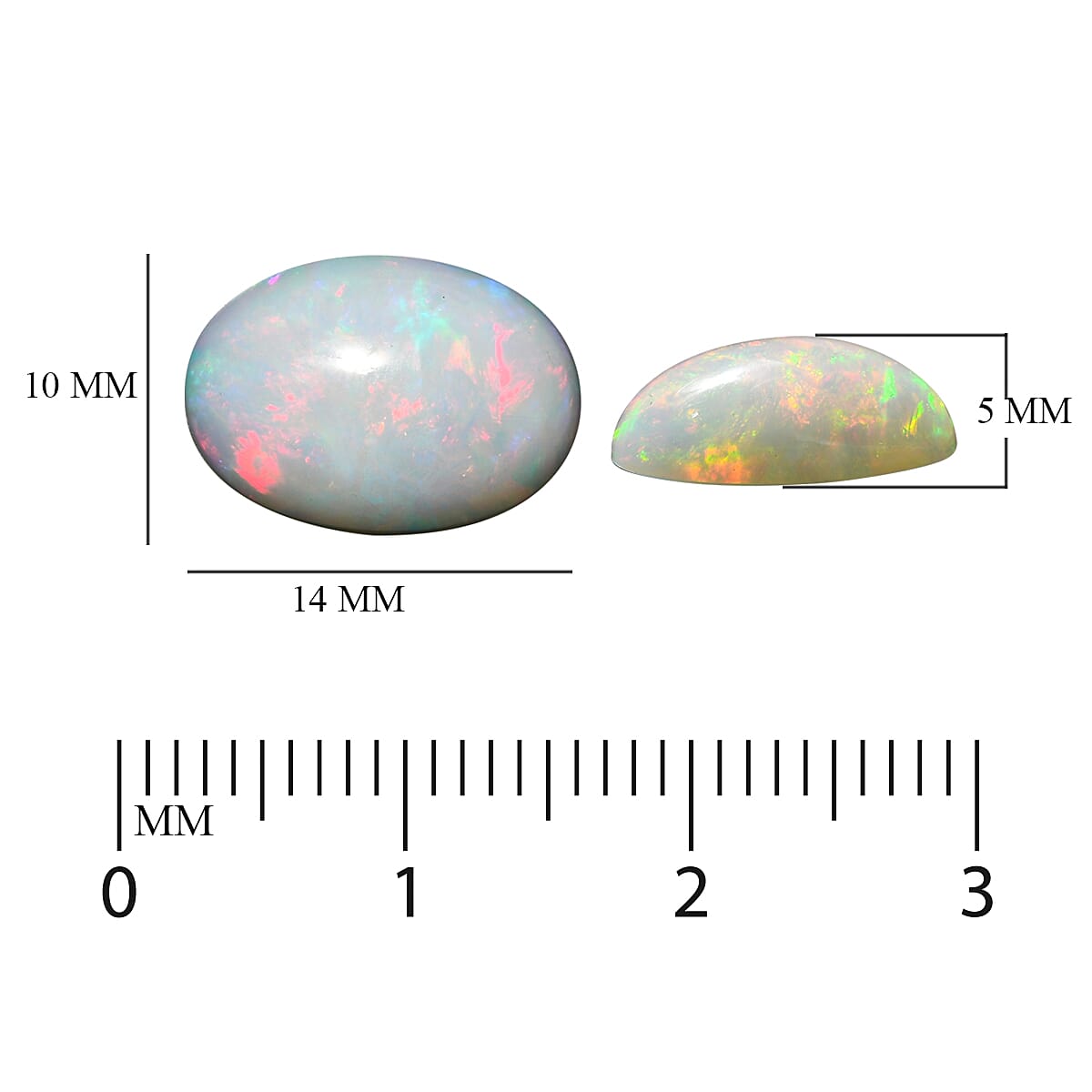 Ethiopian Welo Opal Oval 14x10 mm 2.95 Ct.