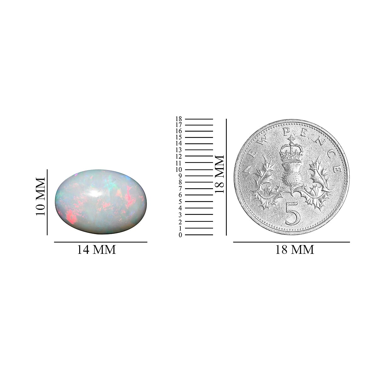 Ethiopian Welo Opal Oval 14x10 mm 2.95 Ct.