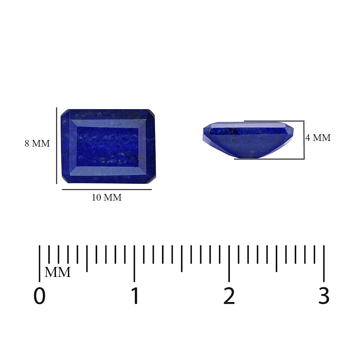Lapis Lazuli Octagon 10x8 mm 2.62 Ct.