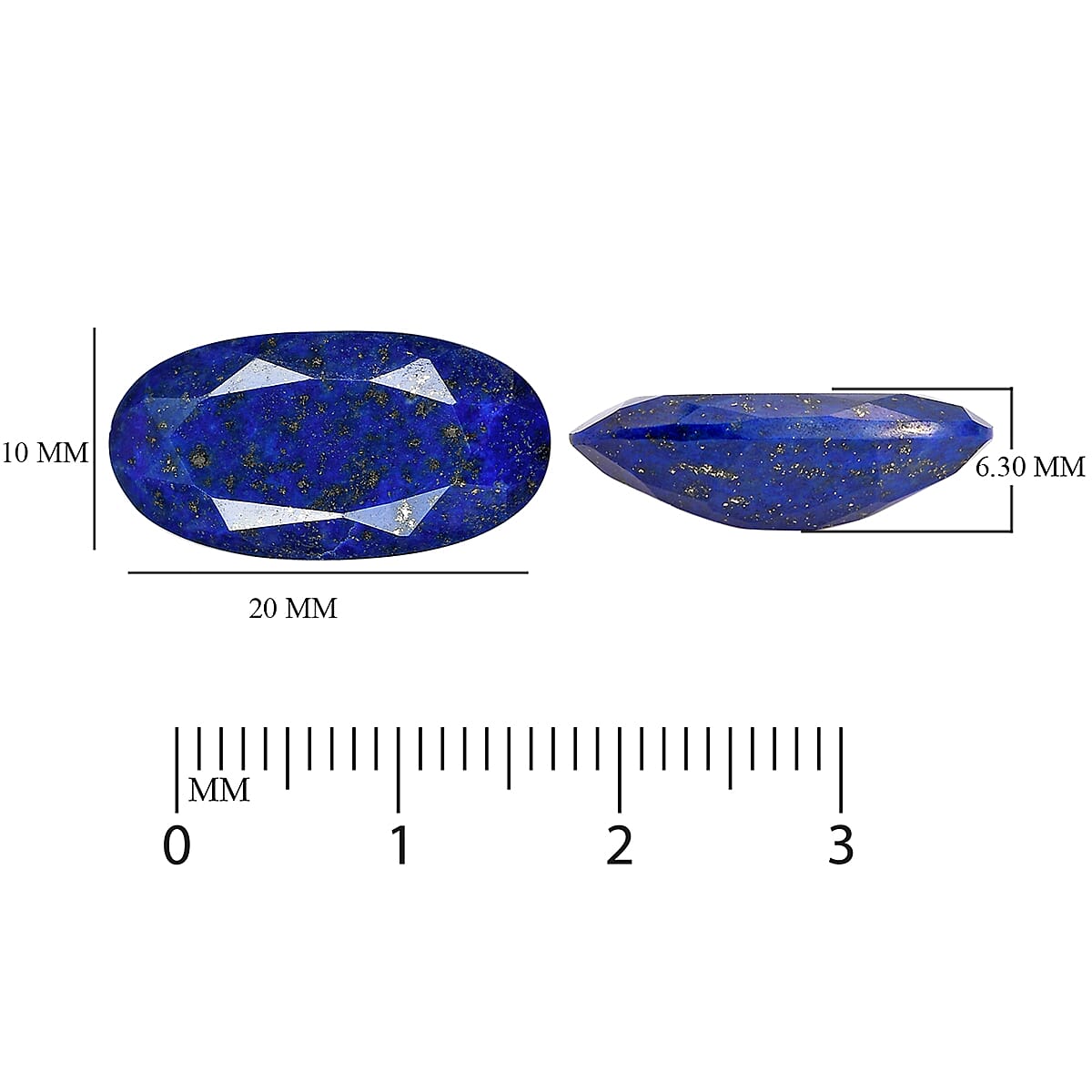 Lapis Lazuli Oval 20x10 mm 9.08 Ct.