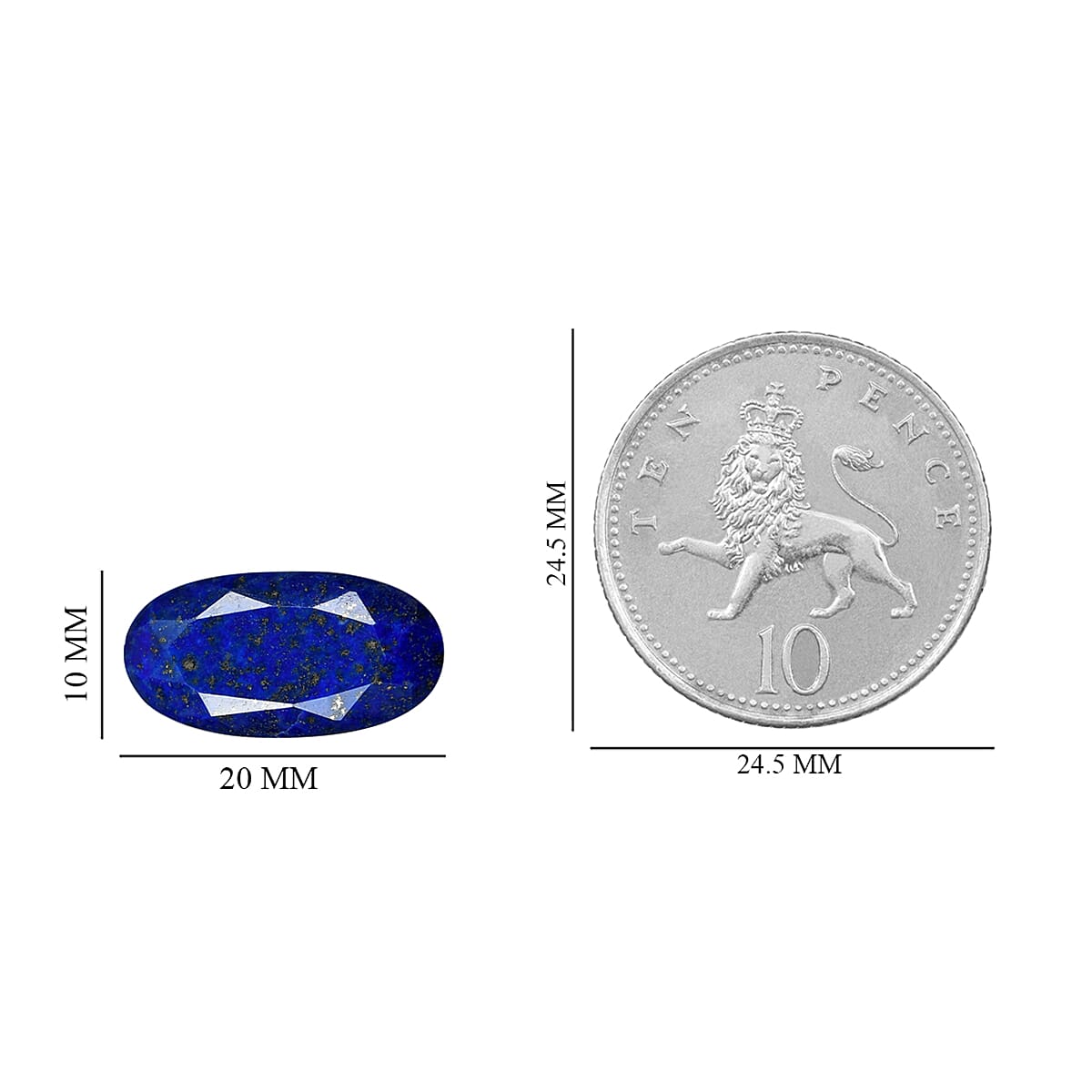 Lapis Lazuli Oval 20x10 mm 9.08 Ct.