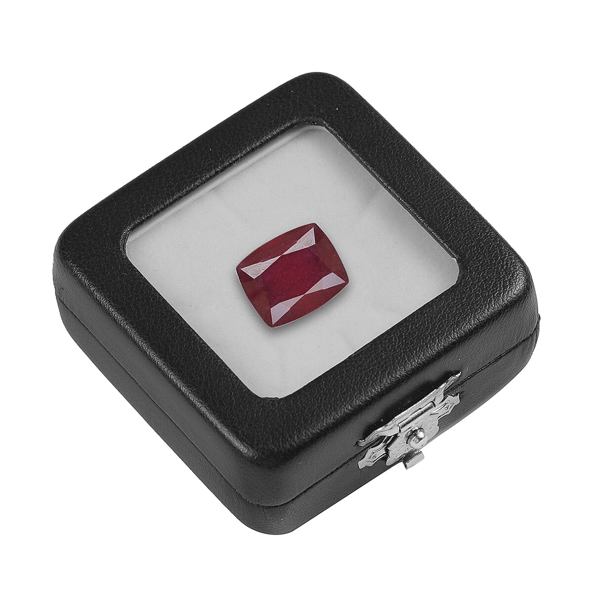 African Ruby (FF) Cushion 12x10 mm 8.59 Ct.