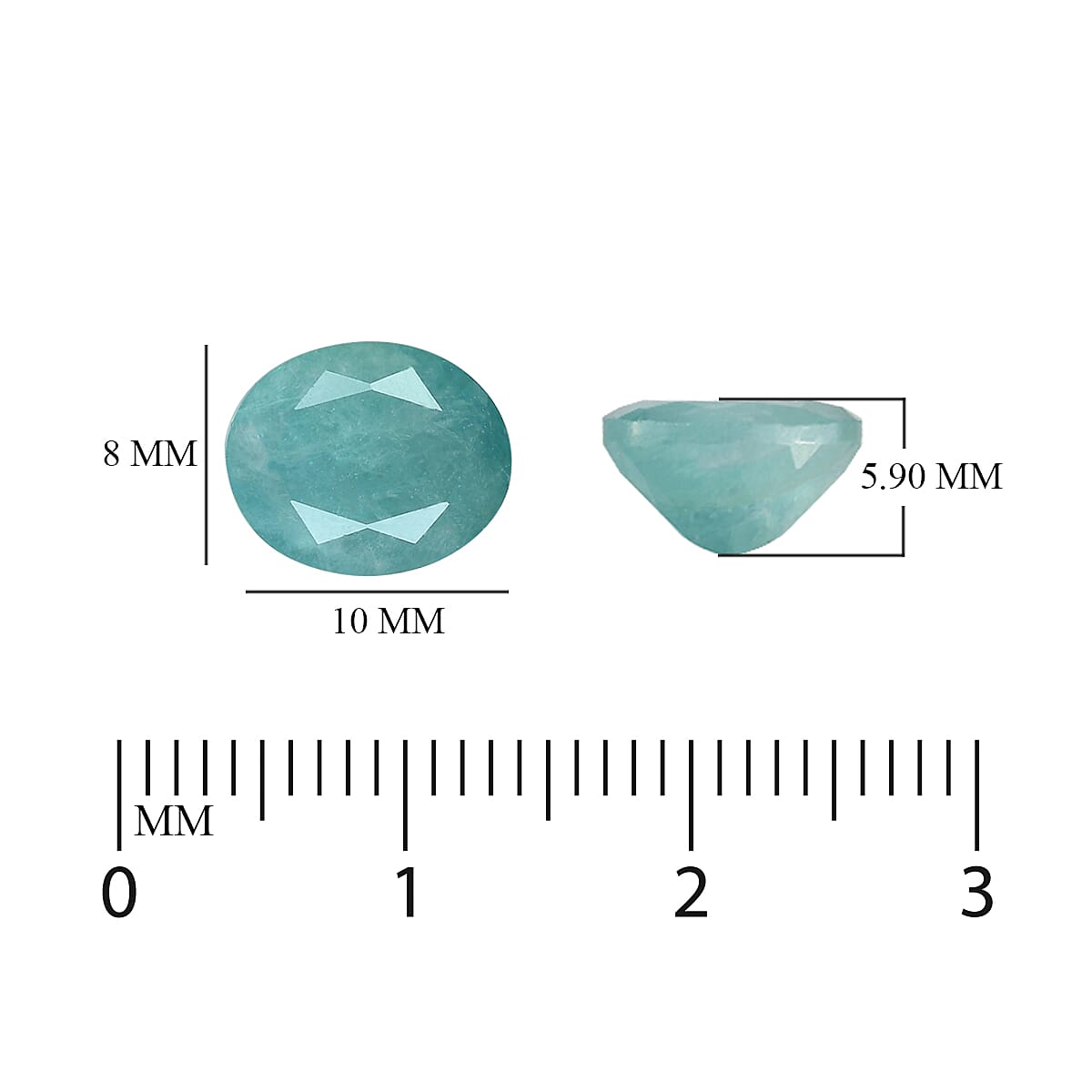 Grandidierite Oval 10x8 mm 2.40 Ct.