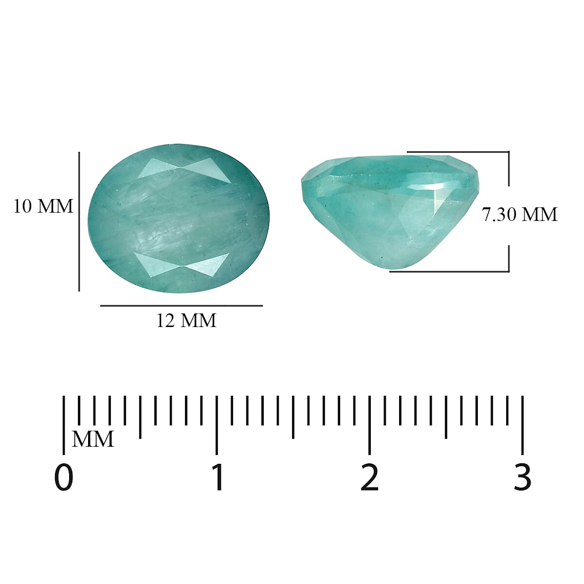 Grandidierite Oval 12x10 mm 4.60 Ct.