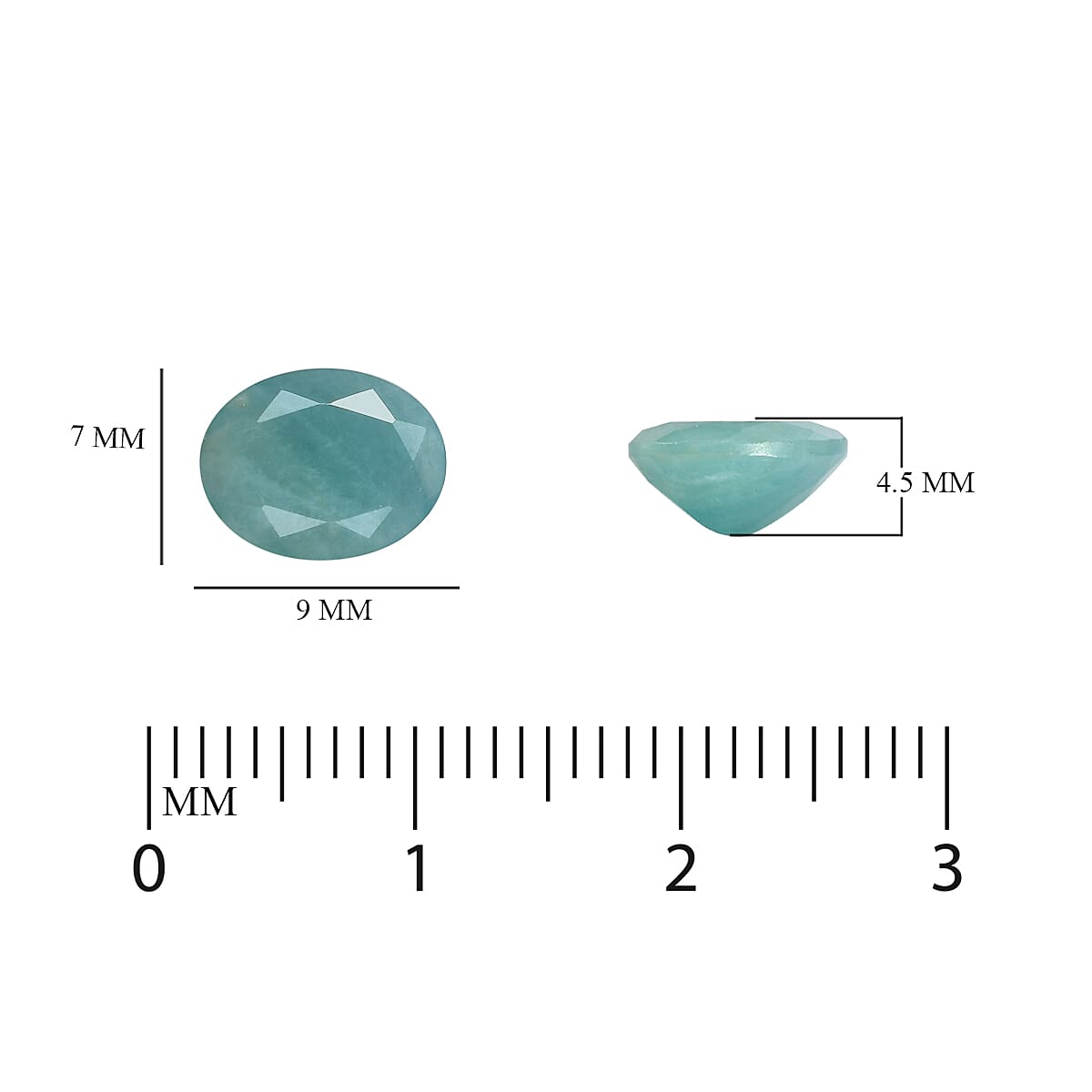 Grandidierite Oval 9x7 mm 1.75 Ct.