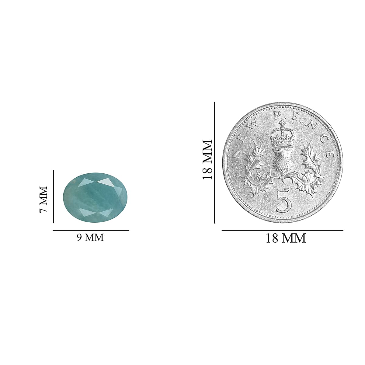 Grandidierite Oval 9x7 mm 1.75 Ct.