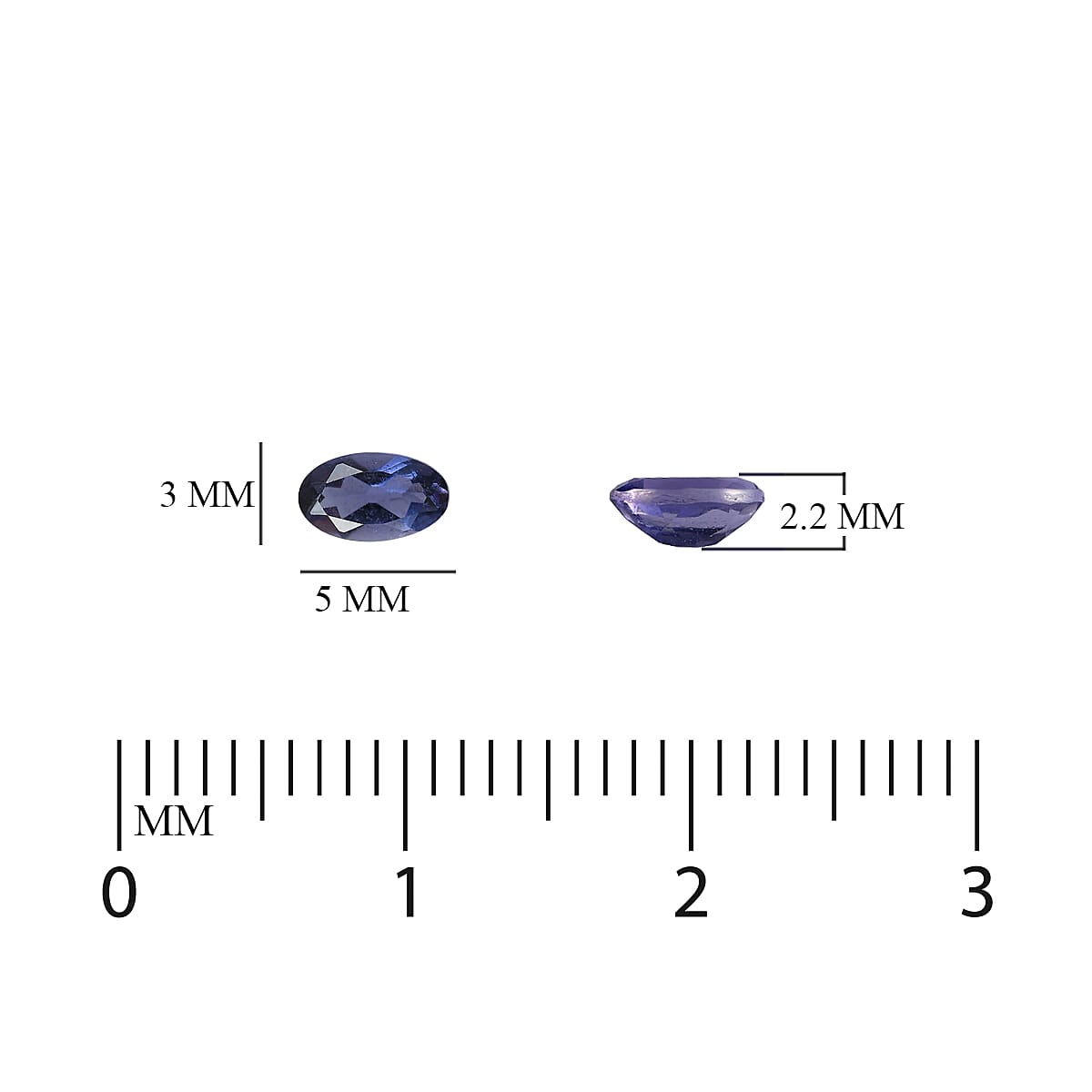 AA Iolite Oval 5x3 mm 0.18 Ct.