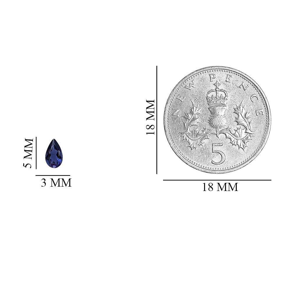AA Iolite Pear 5x3 mm 0.12 Ct.