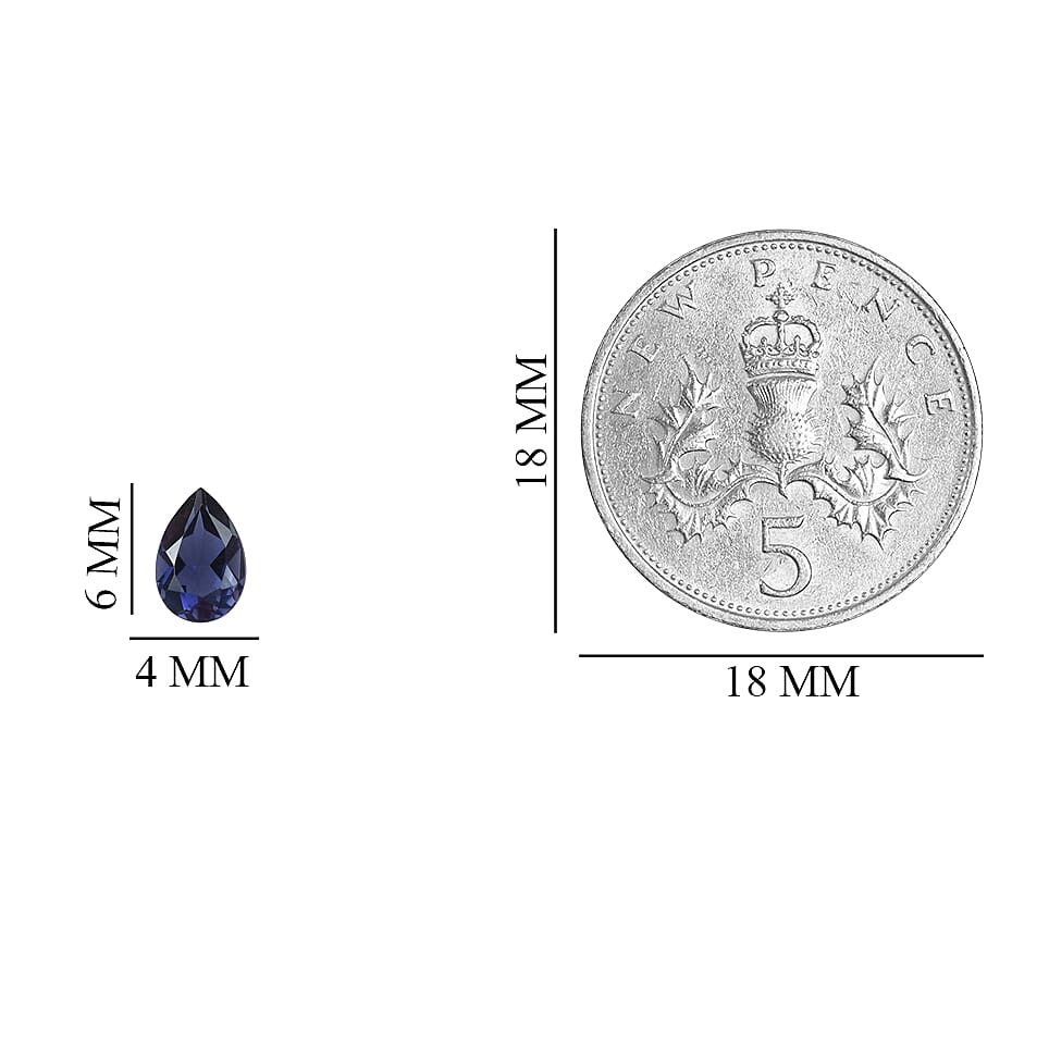 AA Iolite Pear 6x4 mm 0.29 Ct.