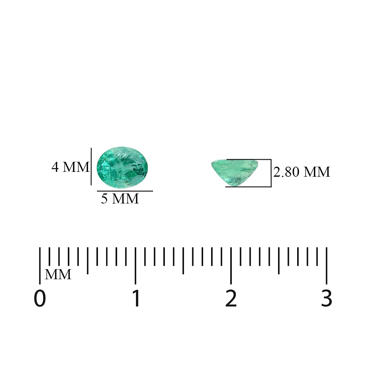 Emerald Oval 5x4 mm 0.25 Ct.