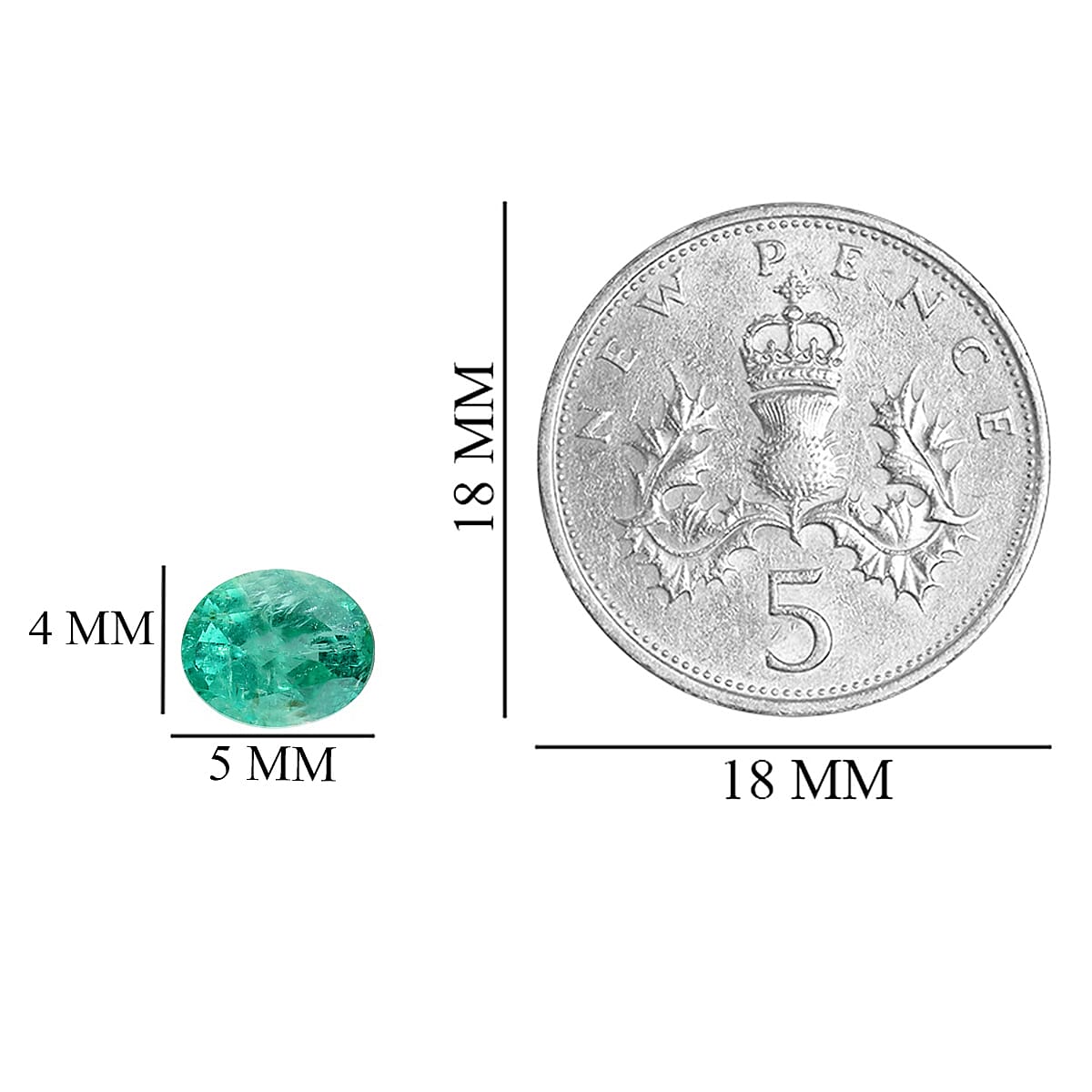 Emerald Oval 5x4 mm 0.25 Ct.