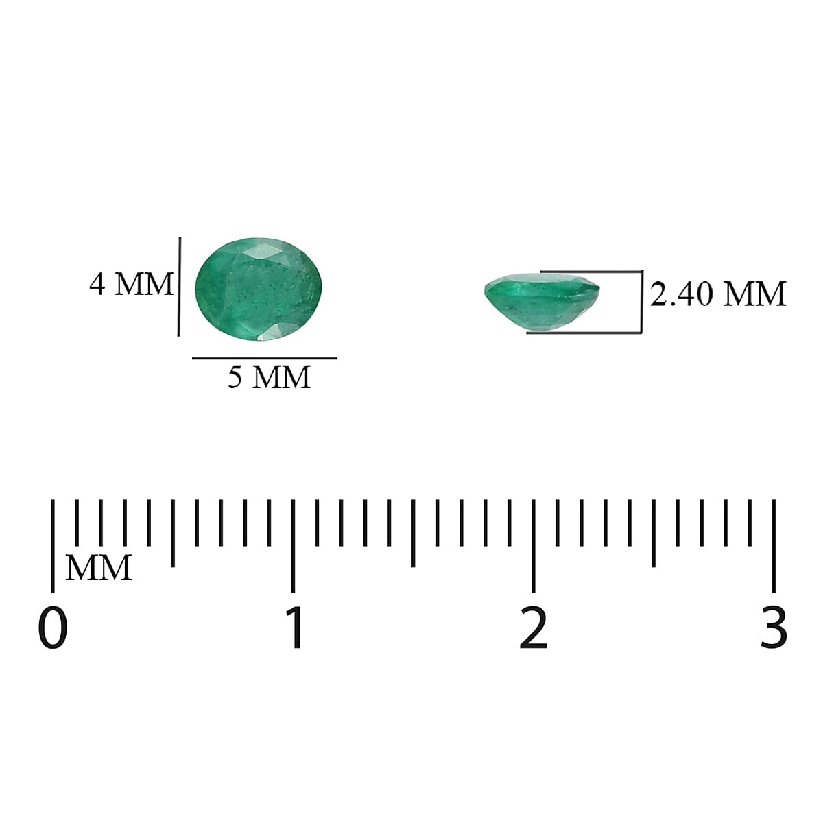 AA Emerald Oval 5x4 mm 0.24 Ct.