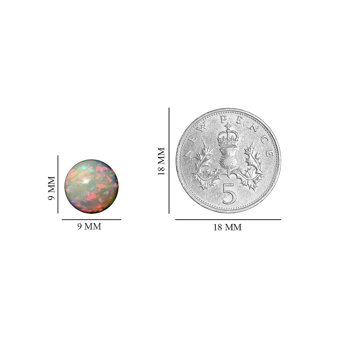 Ethiopian Welo Opal Round 9 mm 1.60 Ct.